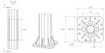 Cột thép đèn pha 14m và 17m chiếu sáng công cộng